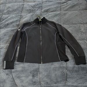 Black HYLETE Zip-Up Jacket with Logo